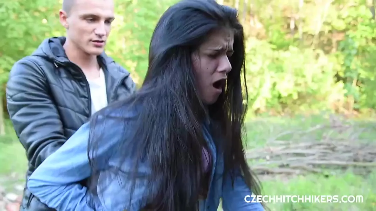 Hot Czech teen fucks a stranger in a public place image image