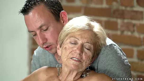 Horny granny Malya gets fucked by young man Rob in 21Sextreme PORN VIDEO