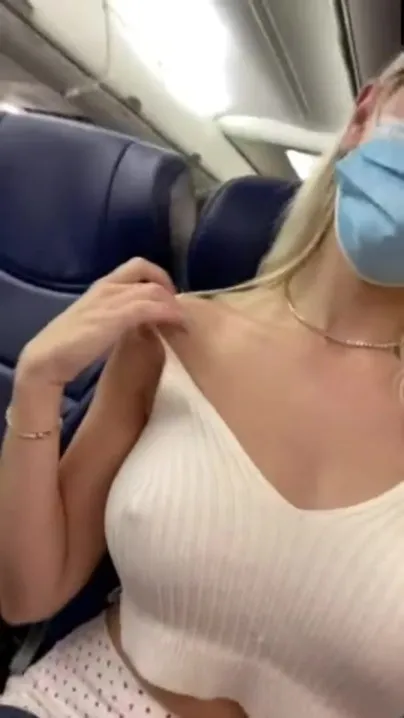 She is having a good time on her flight