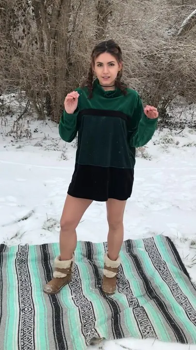 Piscando na neve