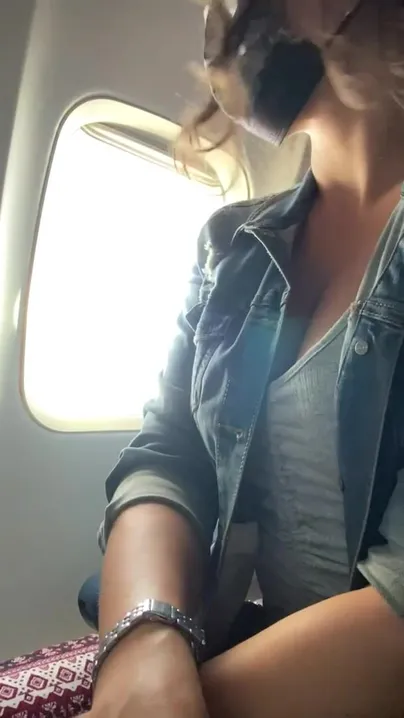 This is what I would do if I caught you staring on the plane beside me.