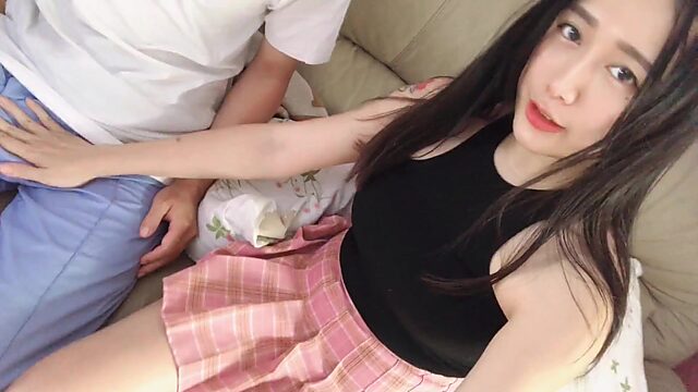 Japanese school girl gets laid with a stud when her classes are over
