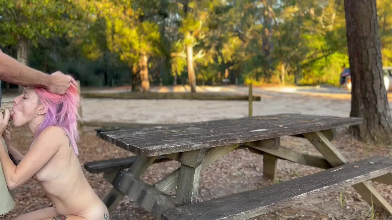 Un couple est sorti d'un chemin et a eu une belle vue pour notre premier post ici !!