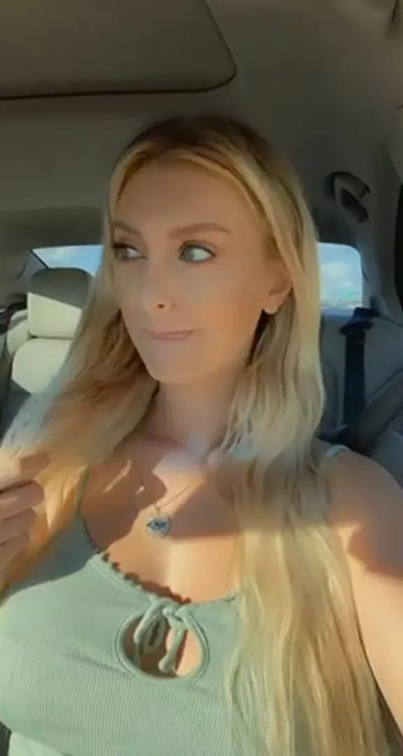 I love taking my tits out in the car