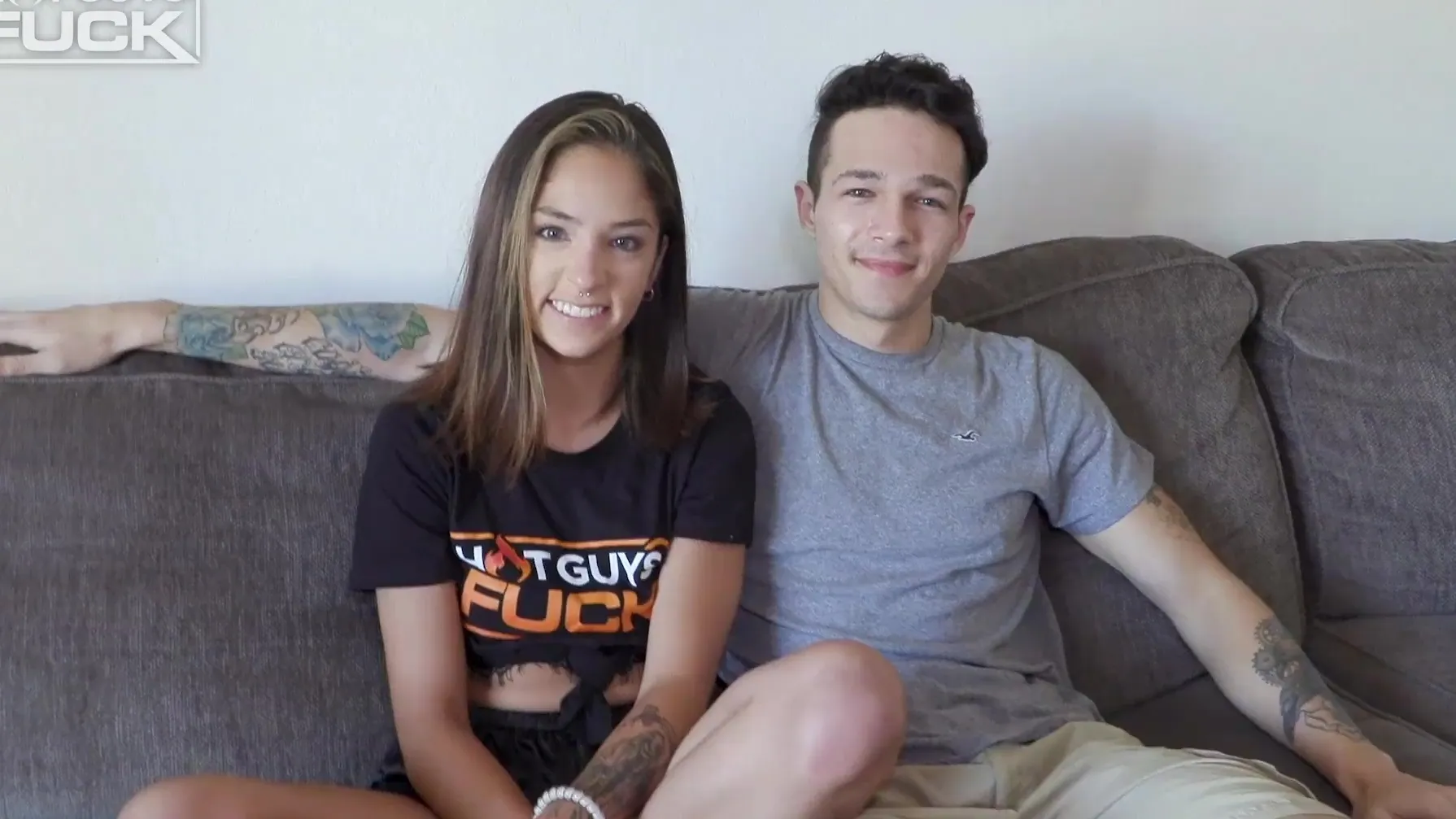 Young couple fucks for a Hot Guys Fuck Casting photo
