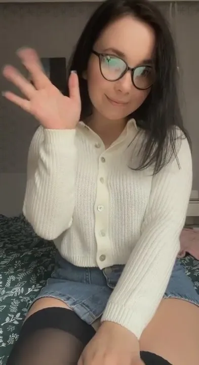 How do I look in glasses? Oh, and my tits are nice