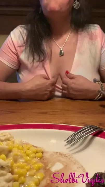 - Flashing at the local restaurant