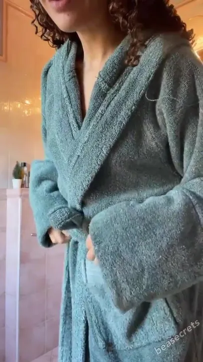 Do you like what I have under my bathrobe?