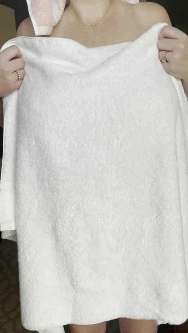 Did my towel do a good job of hiding my natural titties?