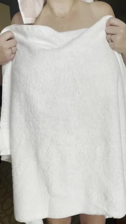 Did my towel do a good job of hiding my natural titties?