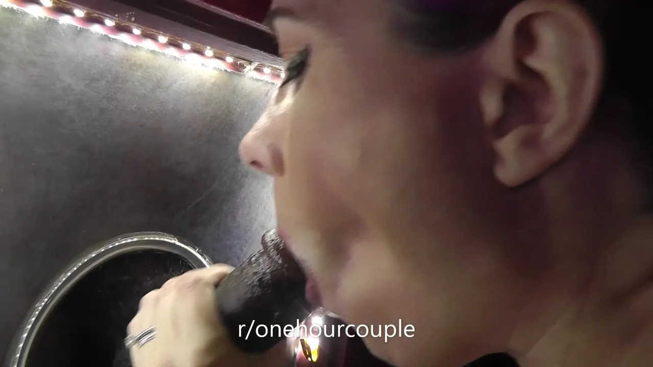 Hotwife taking raw black cock at the Gloryhole party!!