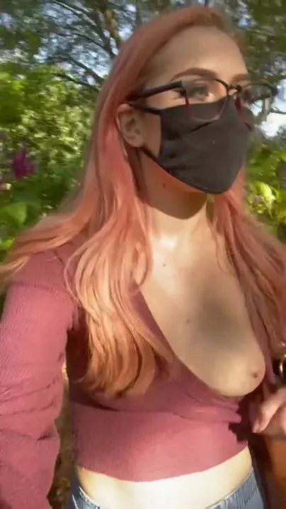 Taking my tits out for a walk