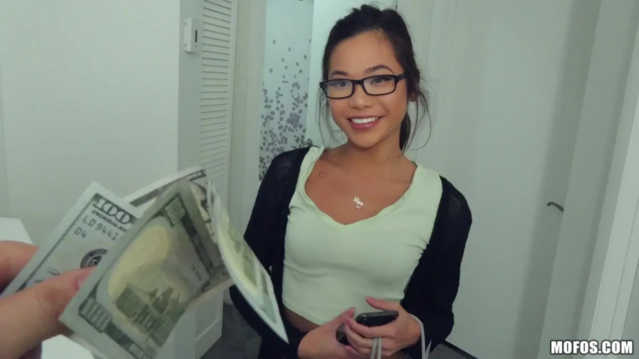 Petite Asian Schoolgirl Vina Sky Cheats For Cash POV