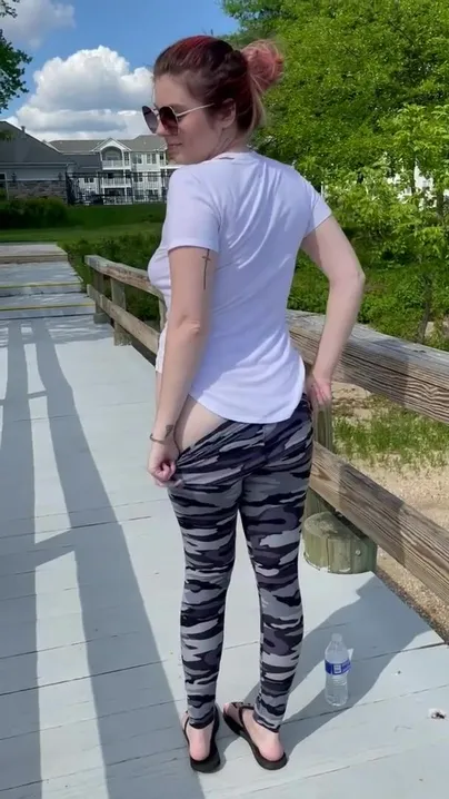 Had to pull my yoga pants down so you can see my ASS