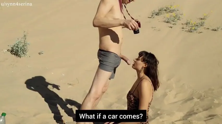 tentando filmar pornô nas dunas