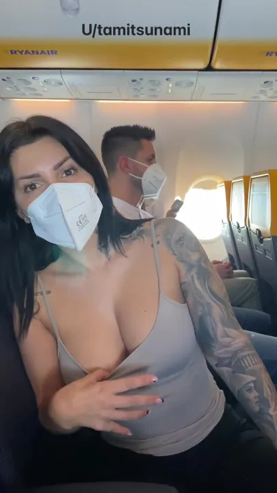 my boobs in a full flight
