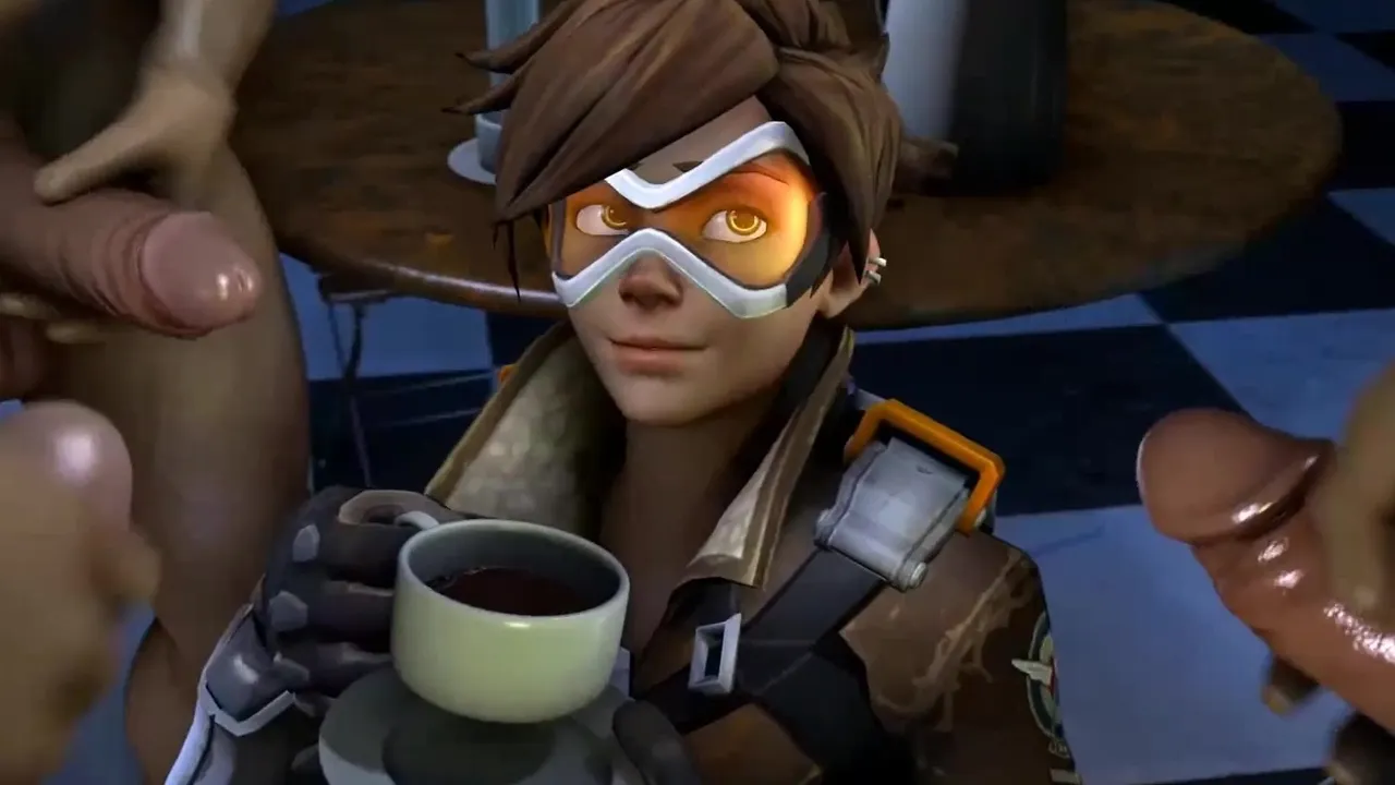 Overwatch 3D compilation: Tracer flexes her pussy on dicks while she is on  mission