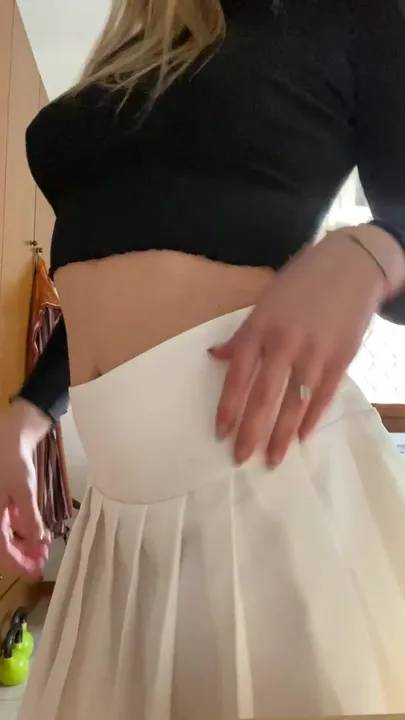 Should I ride you with only this cute skirt on?