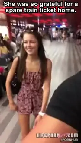 She was just thanking a kind stranger.