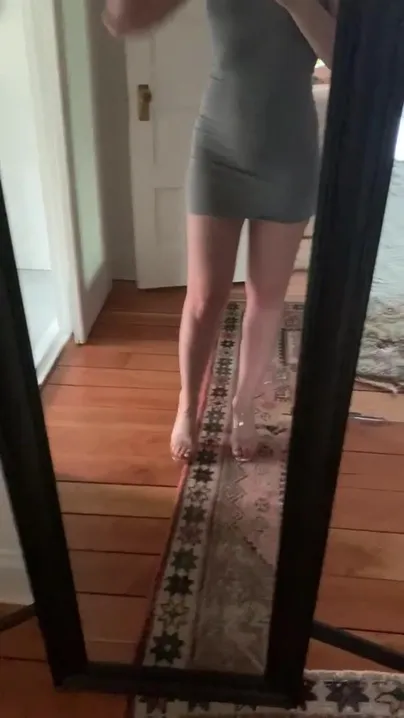 Damn this dress is tight, hope you don’t mind I’m wearing it on our first date!