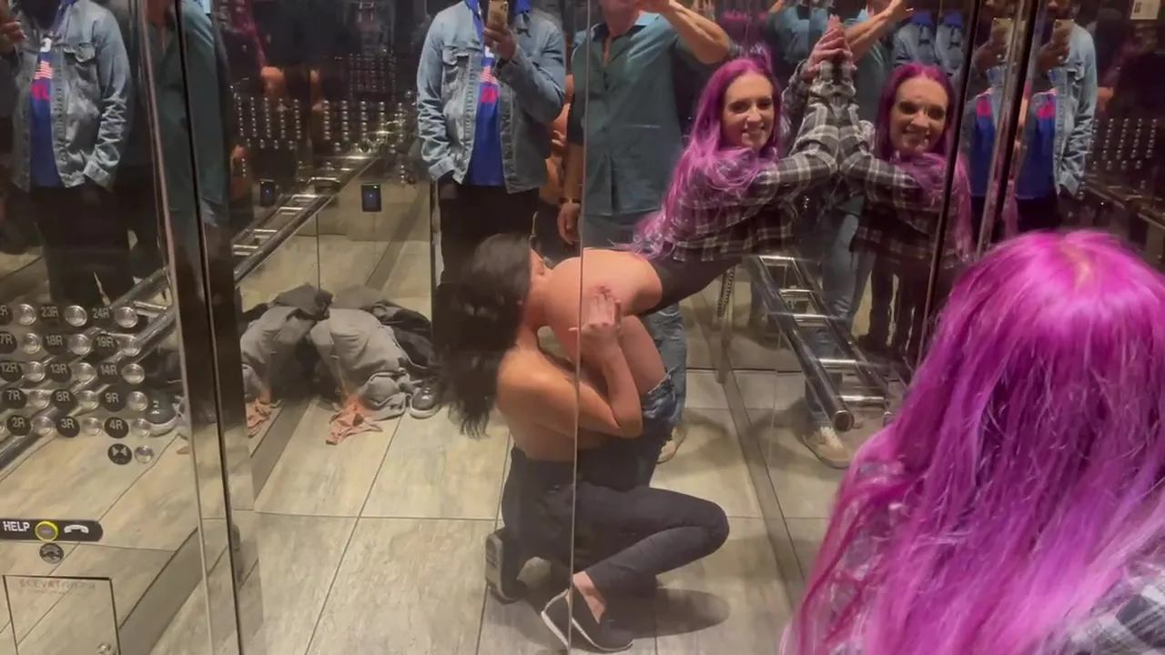 My friend ate my ass in an elevator and everyone got to watch