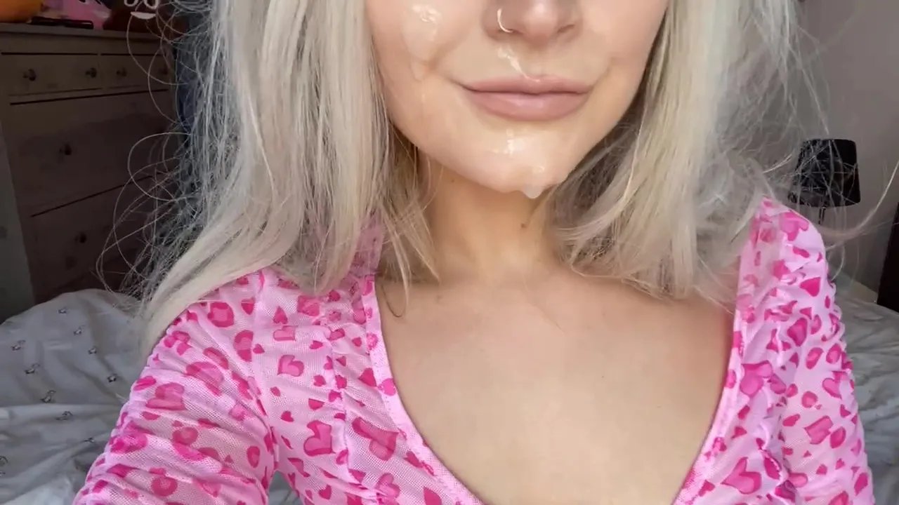 I’m happiest with my face covered in cum