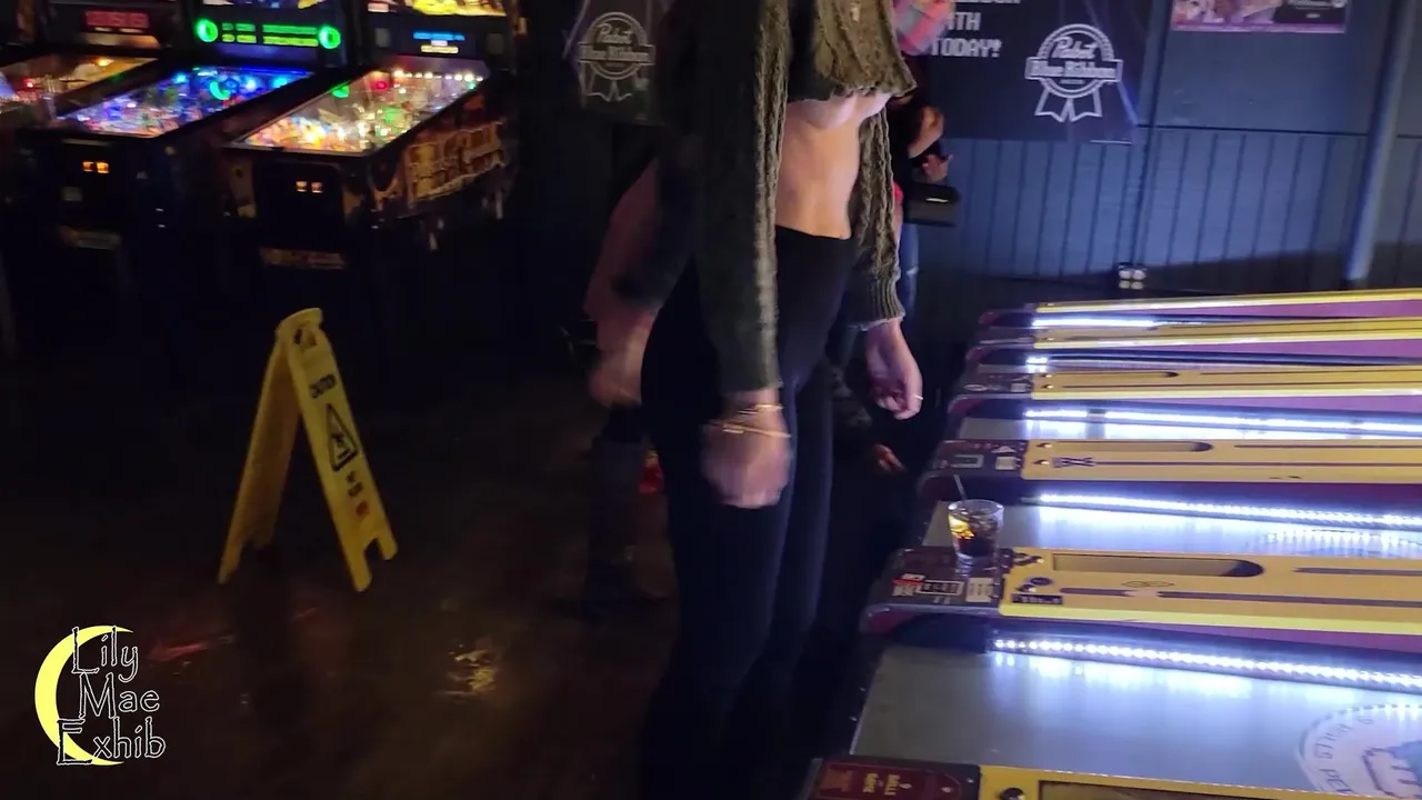 Tits out skee-ball! Did I cut this top too short?