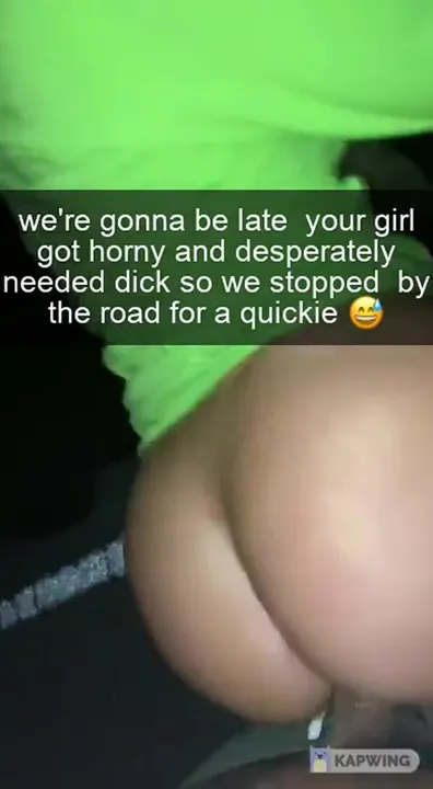 Your friend and girlfriend are on their way to pick you up from college but she got horny