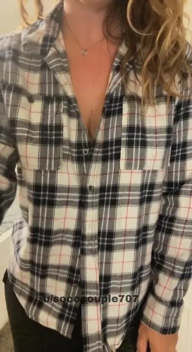 Mama has a surprise under her plaid