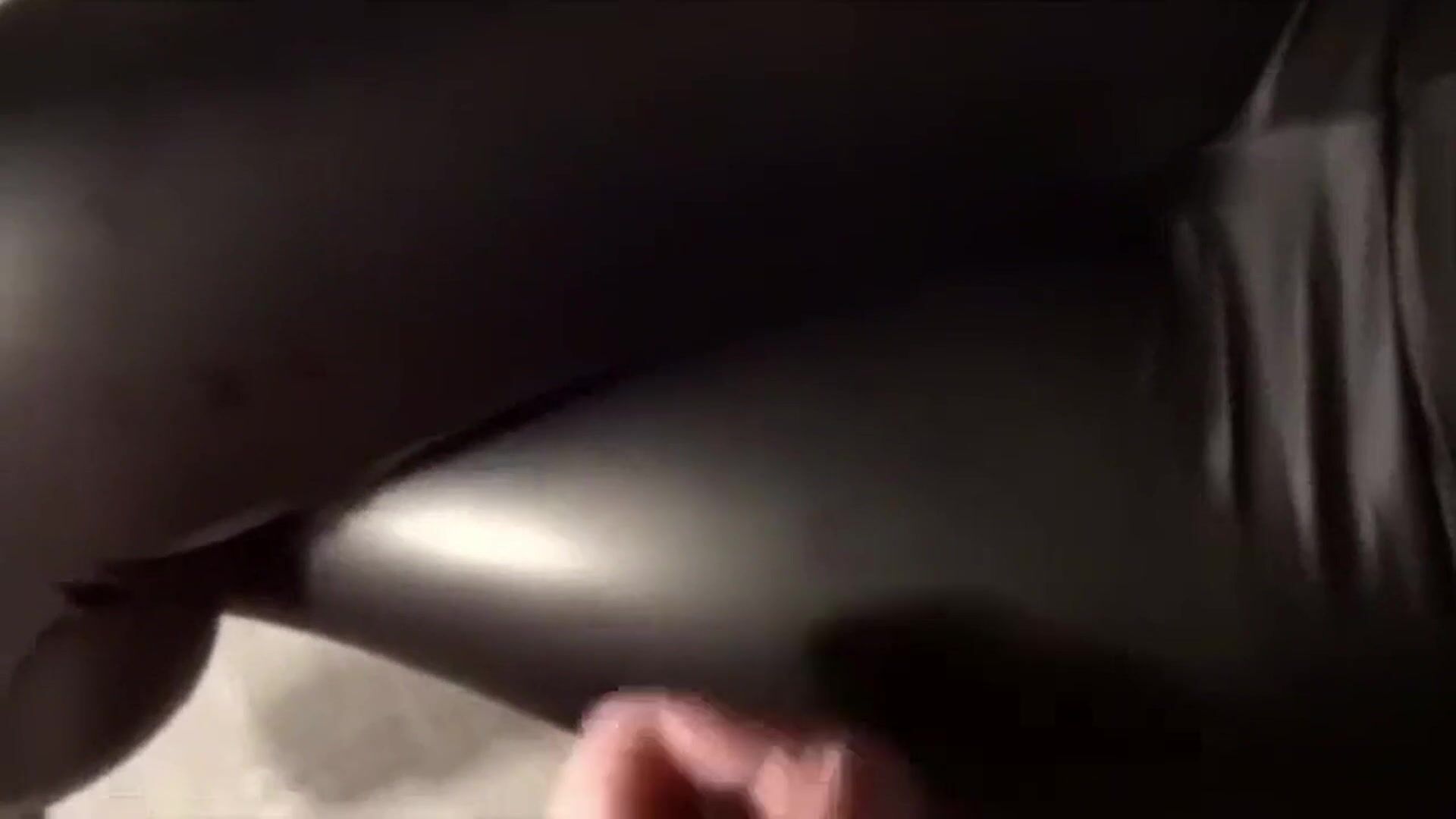 Cum on tight leather pants