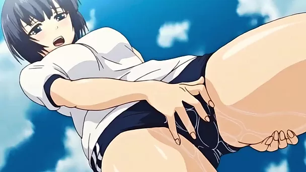 Hentai - Schoolgirl Public Orgasm with Vibrator in GYM Shorts