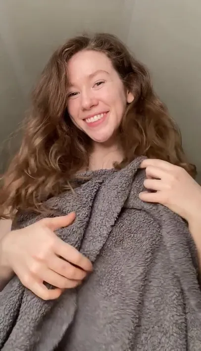 On days I don’t want to get dressed, a blanket will have to do for a titty drop