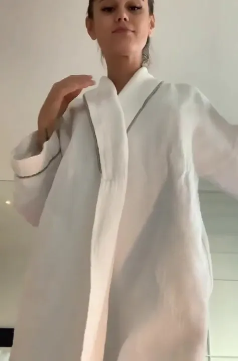 Taking off the robe