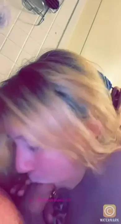 Would you let a blonde petite milf do this to your dick?