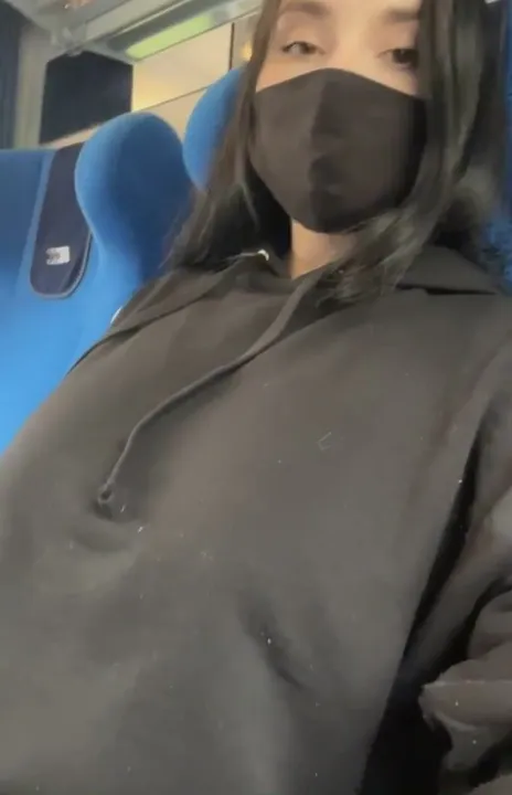 I hope someone see my tits in train