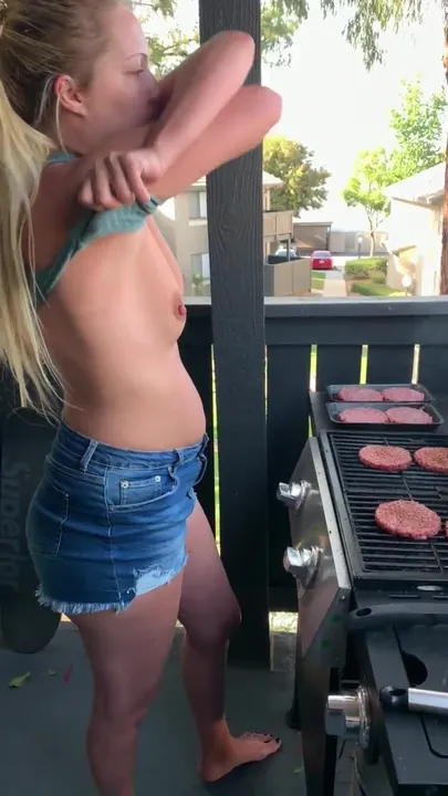 Burgers and boobies! God I love my wife