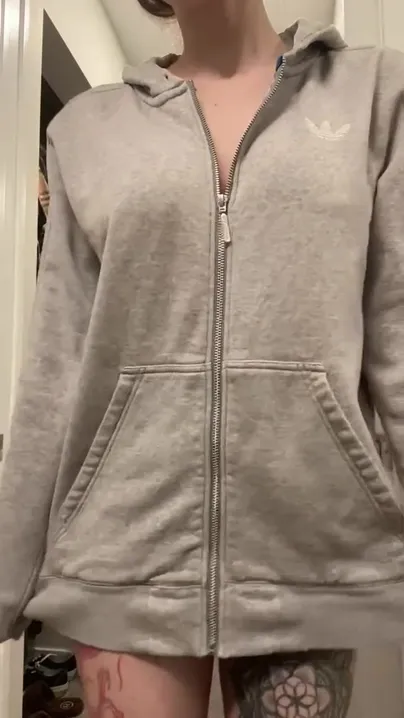 I hope you’d want to fuck me after I unzip my hoodie,