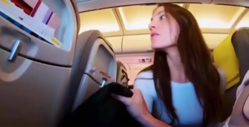 Get you a girl who's freaky enough to make you cum on a plane full of people and leave no traces. Look how proud she looks at the end