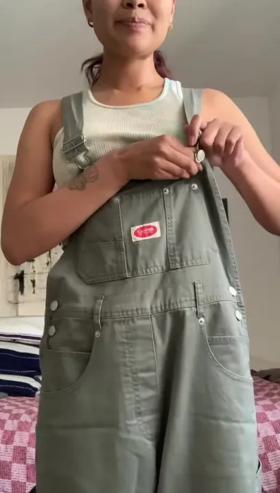 overalls are a practical choice for easy access