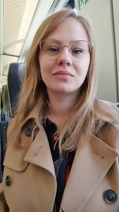 Very discreetly, on the train, I just fondled my pussy.