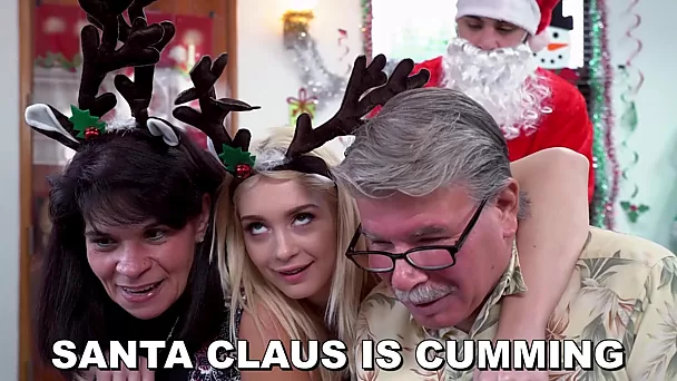 Bad Santa Fucks Young Blonde Anastasia Knight - BangBros
