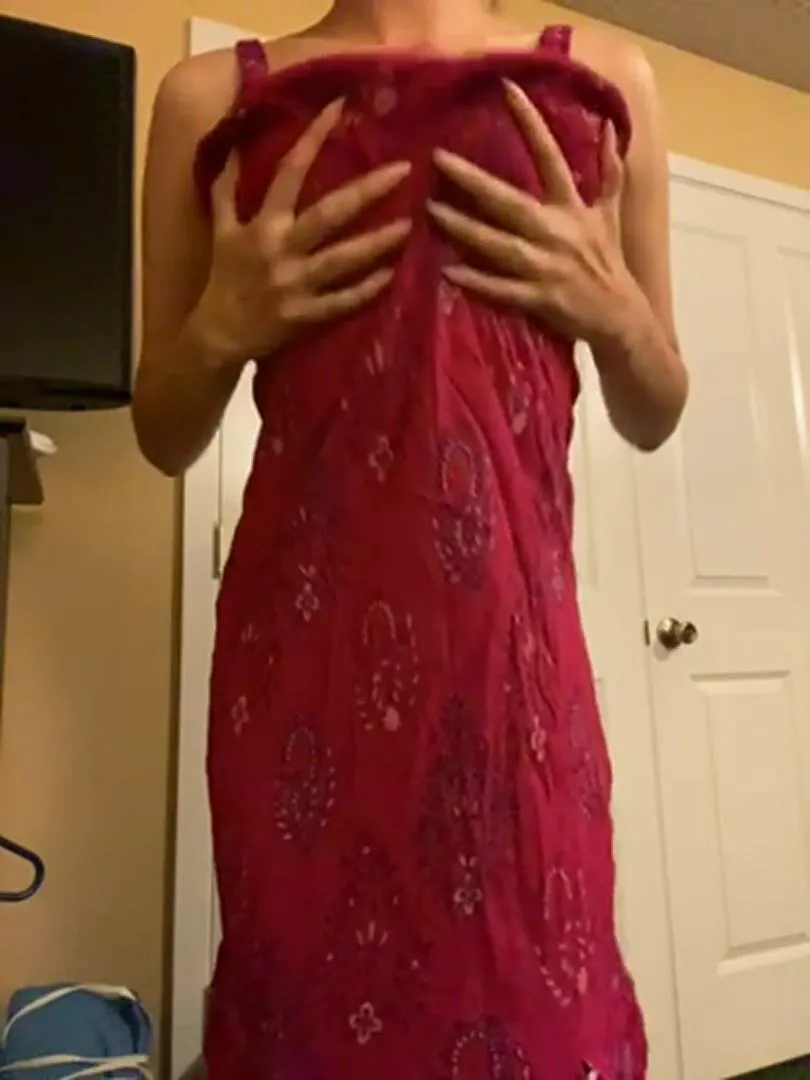 lifting my dress just a bit