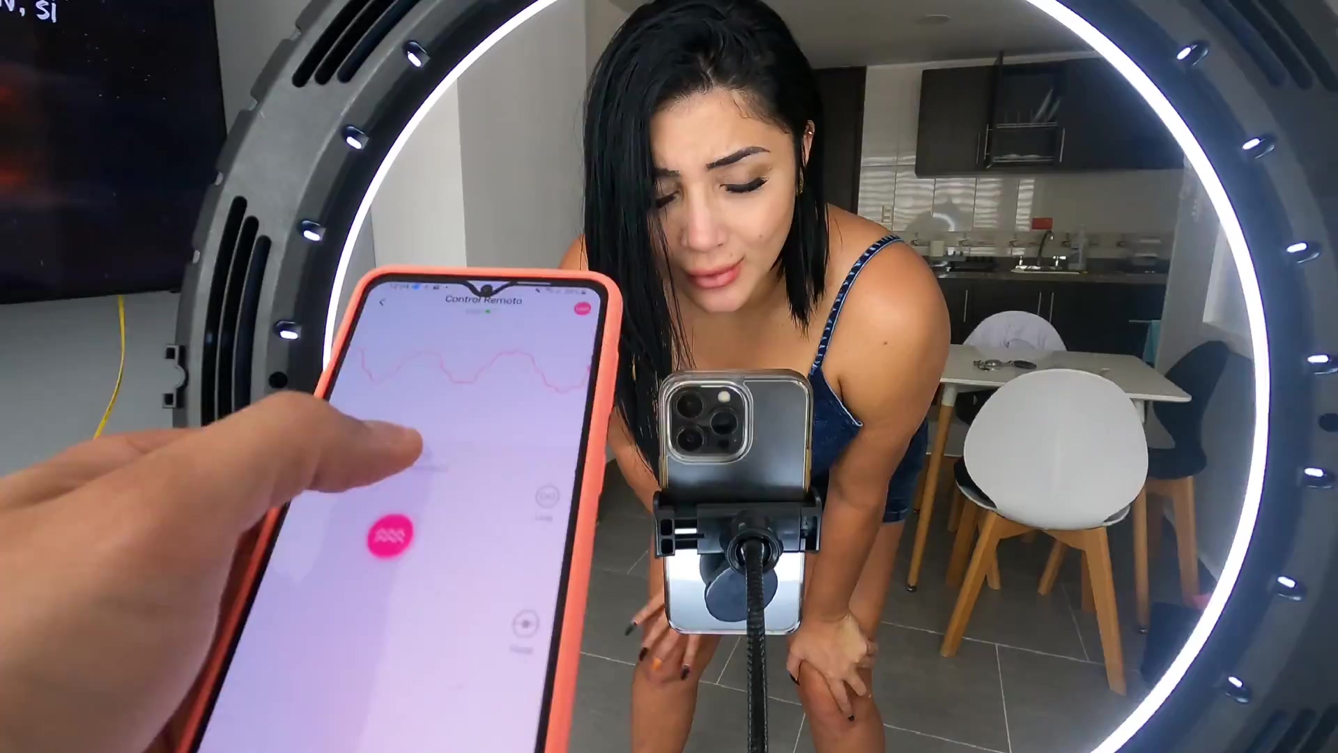 Cell phone pic vibrator inside pussy