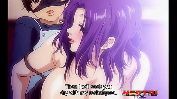Mooie japanse sakura met enorme borsten heeft seks met een jongen in hete anime-actie