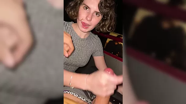 A date goes sexual as the couple gets horny in an empty cinema