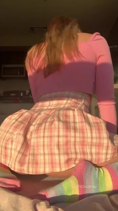 A peek up my skirt during golden hour
