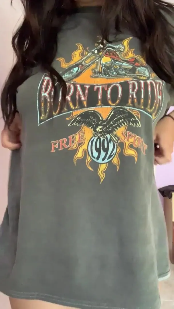 As the shirt says I was born to ride.