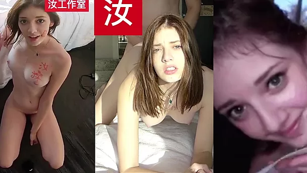 La fille blanche blaire ivory goûte à la bite asiatique juteuse dans le porno amwf par les studios bananafever