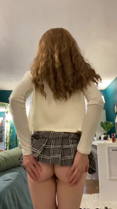 If I lifted my schoolgirl skirt to spread my cheeks for you, would that be a clear enough signal?