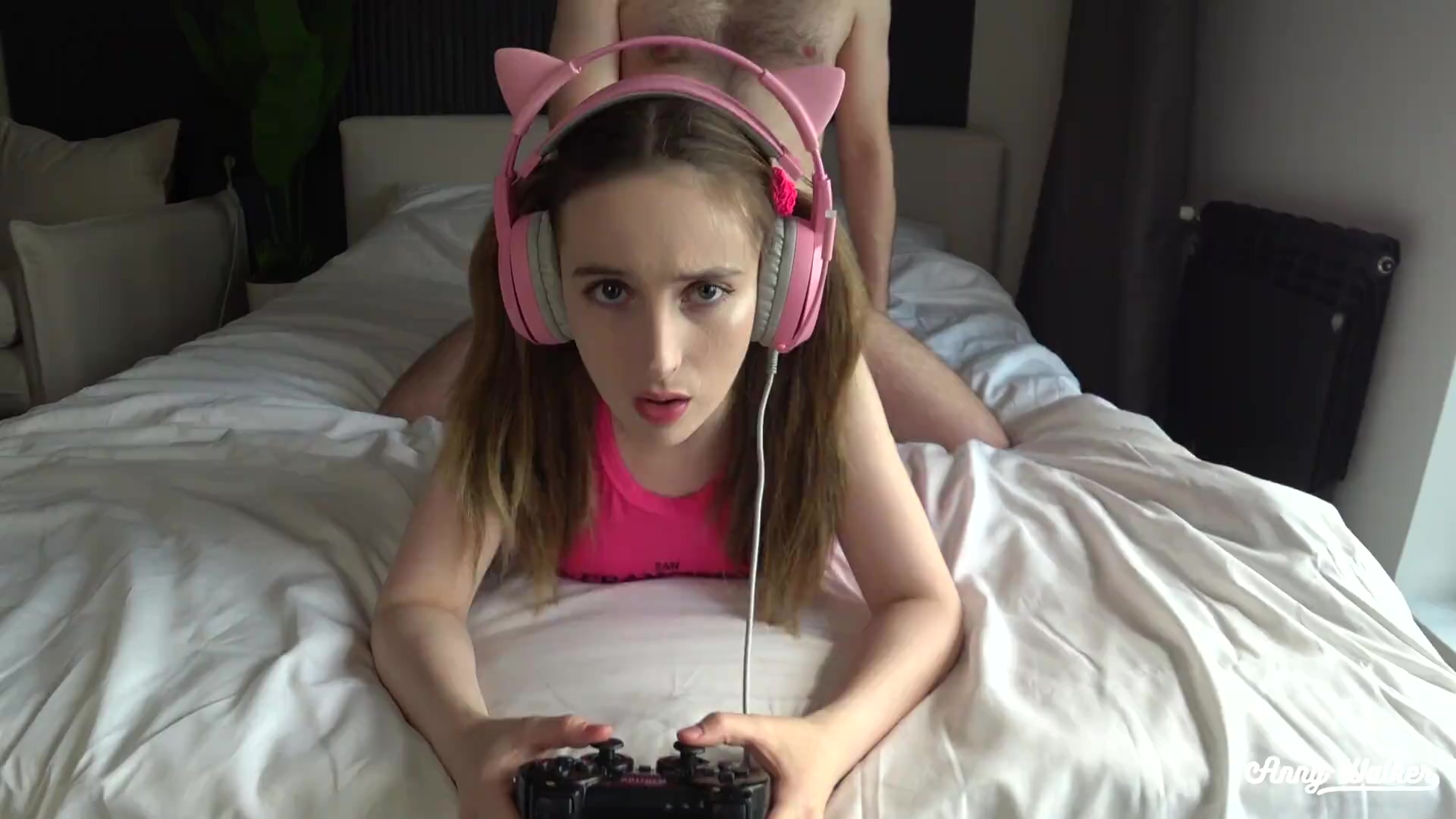 Only a cock in the pussy of a gamer teen can distract her from playing